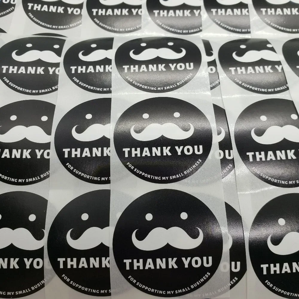 8/$20 100ct Thank You Stickers Round 1.5